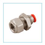 Diritto attraversamento femmina metallo con spintore