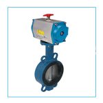 Valvole a farfalla accoppiabili con flange UNI EN 1092 e ANSI 150   -  VERSIONE CON ATTUATORE PNEUMATICO  - Doppio effetto